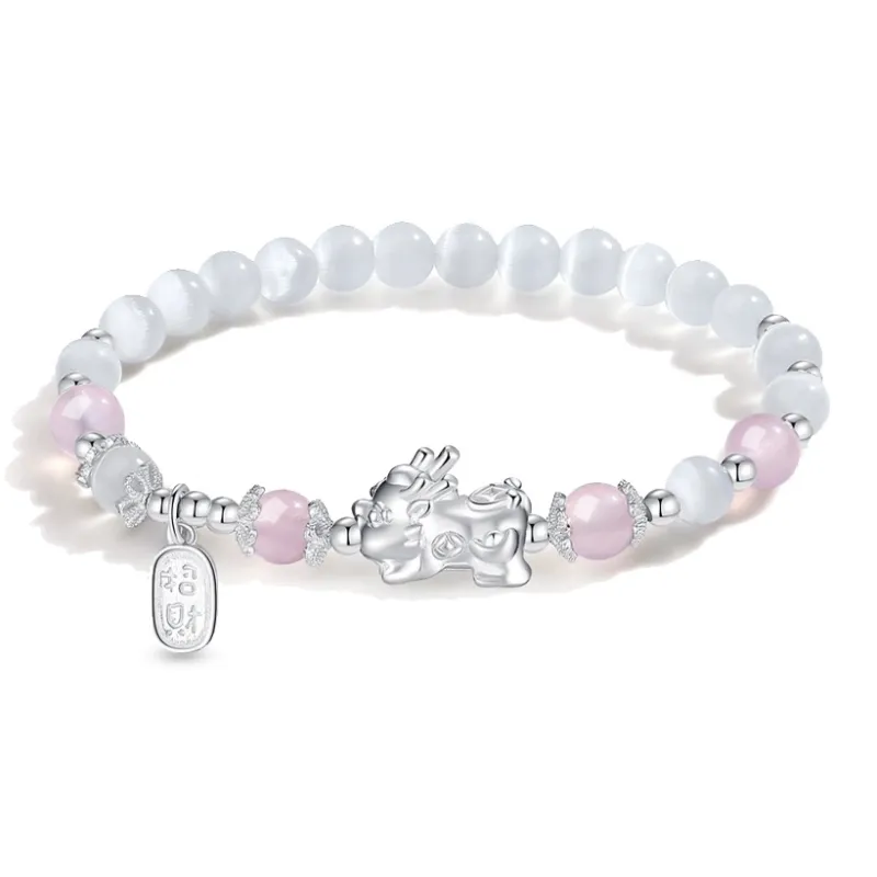 MISS TOOYA Natural Glass Cat Eye Bracelets Unisex-7