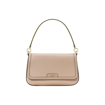 Kate Spade Hudson Litchi Grain Leather Handbag, Shoulder Bag Women's Taupe