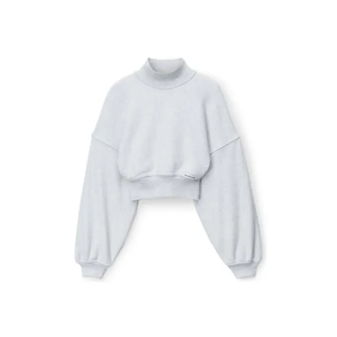 Alexander Wang High Neck Cropped Sweatshirt-0