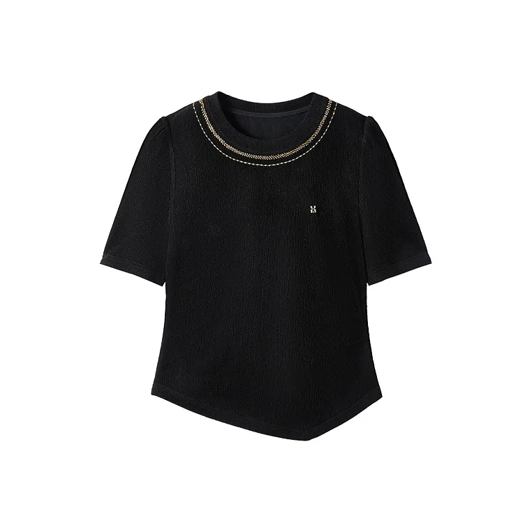 XIANGYING T Shirt Women's Black-0