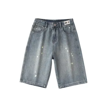 FCB ARCELONA Denim Shorts Unisex Starry Sky Blue