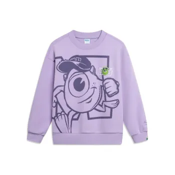 LINING Disney Sweatshirts Women's Vero Rose Purple Fleece Lined