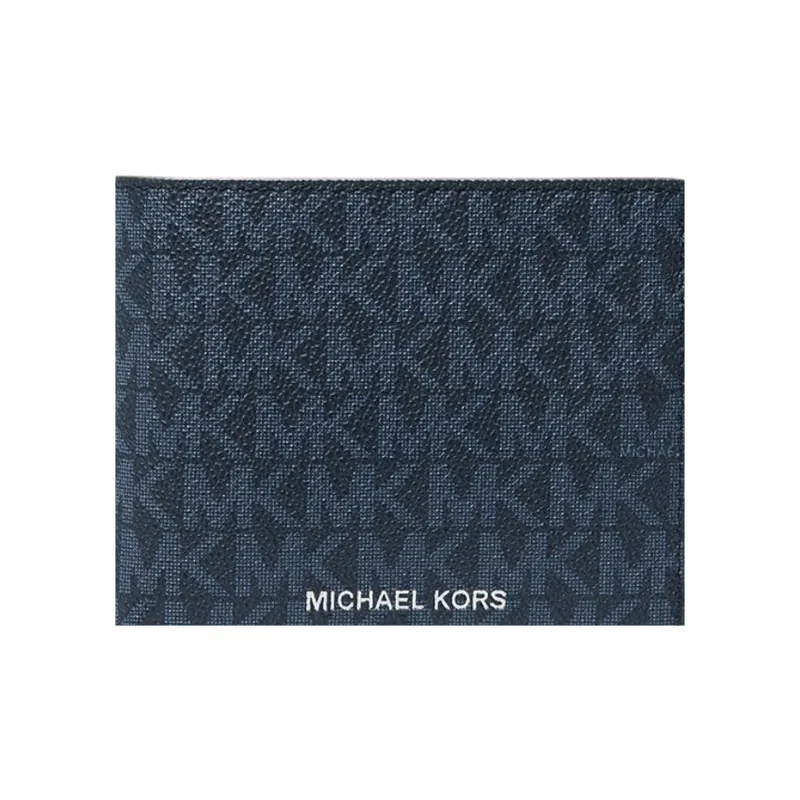 MICHAEL KORS Greyson Coated Canvas Wallet Men's Light Blue-2