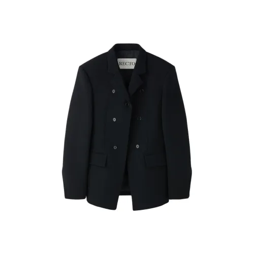 RECTO FW24 TWIST TWILL WOOL TAILORED JACKET Jackets Coats Women's Black