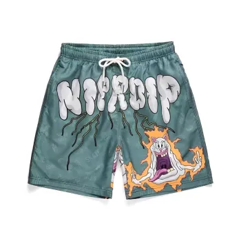 Bubble Trap Beach Shorts Men's Electric Cat Green