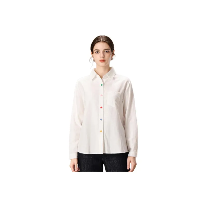 FENHONGMALI Shirt Women's White-0