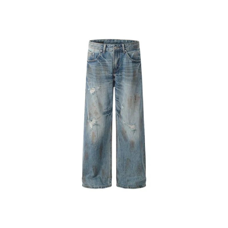 DUATOGE Jeans Men's Vintage Blue-4