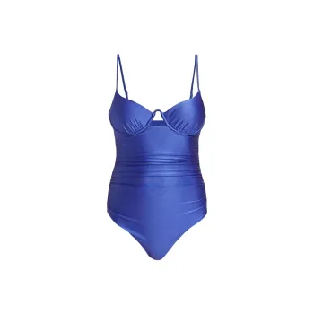 JONATHAN SIMKHAI Laine Ruched Swimsuit