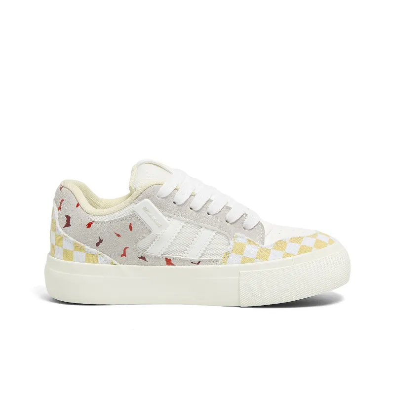 HUANQIU Slip Resistant, Abrasion Resistant, Breathable, Height Increasing Low Top Skateboard Shoes Women's Primulin-2