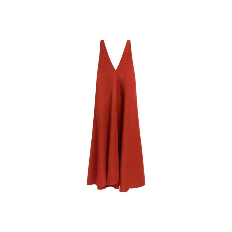 Massimo Dutti Sleeveless Dress Women's Terracotta-1