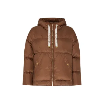 MaxMara Zip-Up Drawstring Quilted Jacket