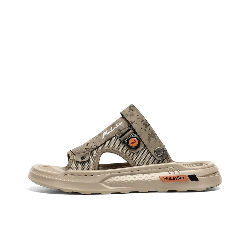 Mulinsen Slip Resistant Platform Height Increasing Lightweight, Slip on, Art Design Premium Beach Sandal Men's-8