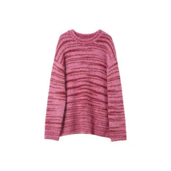 3COLOUR Knitwear Women's Raspberry Pink Stripes