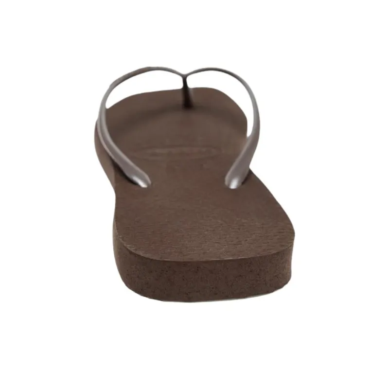 Havaianas x ZARA Rubber Sole Abrasion Resistant Flip Flops Women's Brown-4
