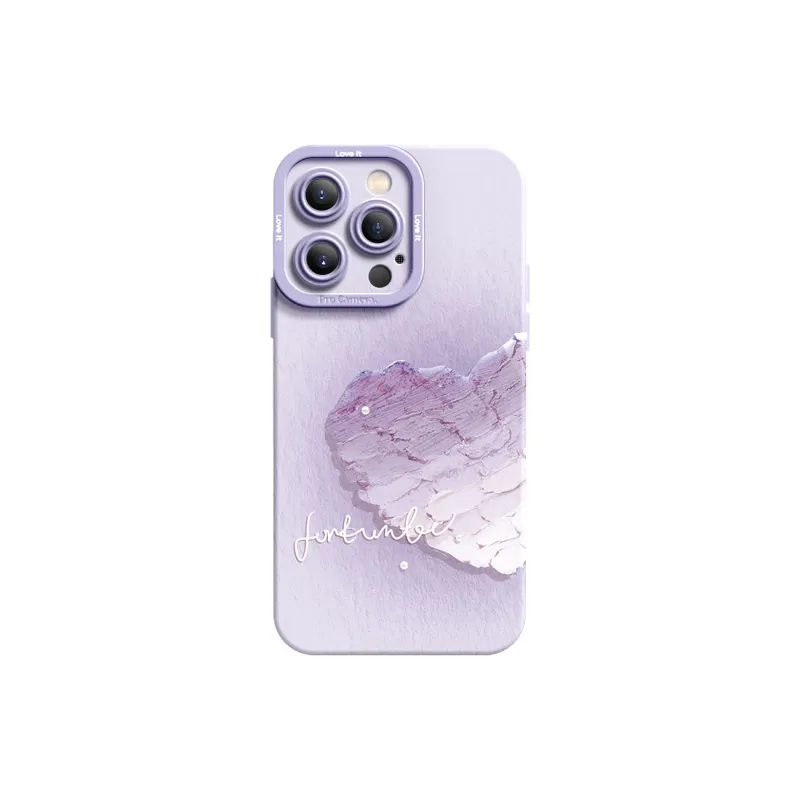 I Create My Art Silicone Material Gradient Heart Phone Cases Compatibility Apple IPhone 16/15/14/Plus/13/12/11/Pro/Max-6