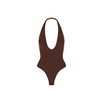 SKIMS SEAMLESS SCULPT DEEP PLUNGE THONG BODYSUIT Bodysuits Women's COCOA/Cocoa