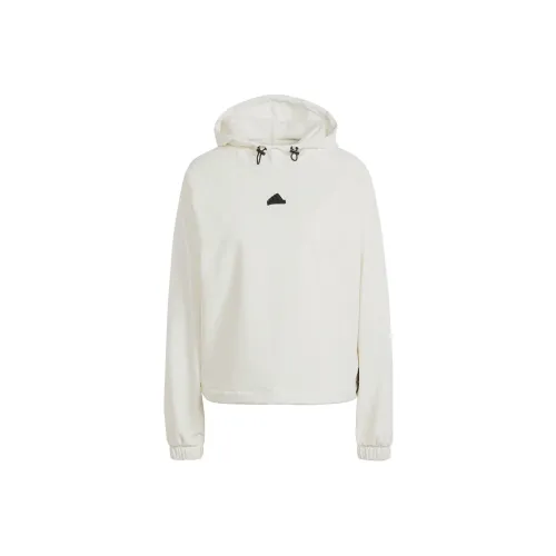 Adidas CITY ESCAPE City Escape Hoodie With Bungee Cord Sweatshirt Women's White