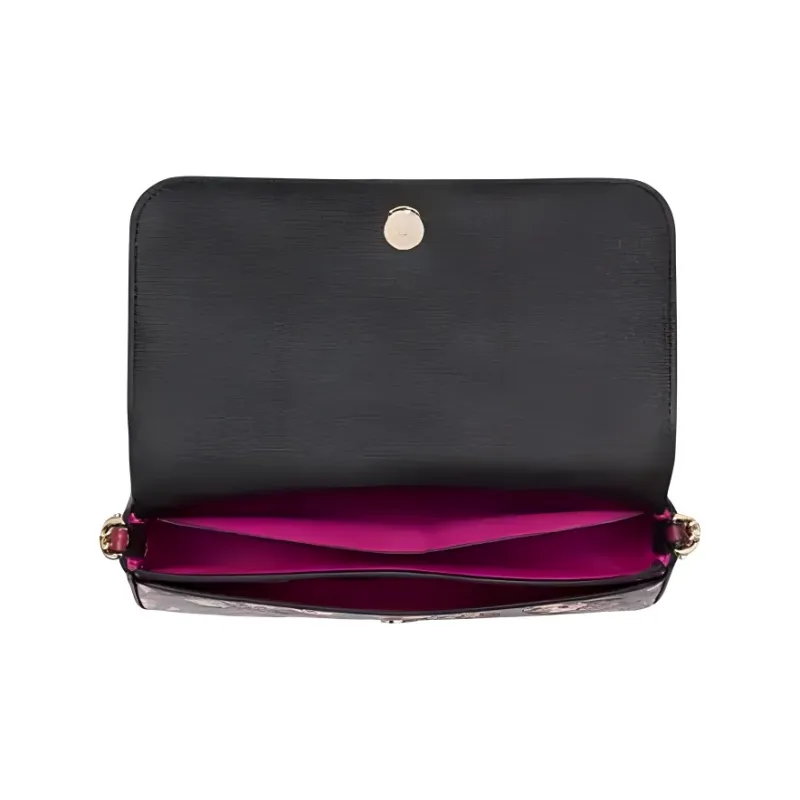 Kate Spade Leather Wallet Crossbody Bag Women's Black Multicolor-3