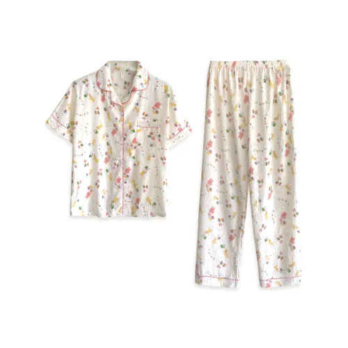 XIAFENYAN Pajama Set Women's Apricot
