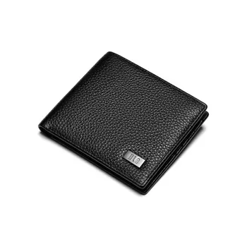 HLA Genuine Leather, Cow Leather Wallet, Wallet, Wallet Card Holder Unisex Black