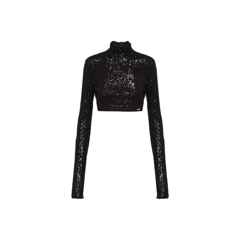 PRADA Sequinned Cropped Top-0