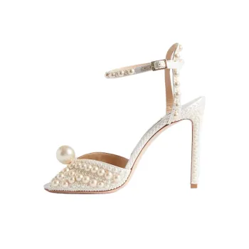 Jimmy Choo Sacora One Strap Sandals 10cm Women's Beige