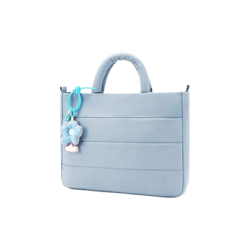 ALOENEY Oxford Laptop Bag Women's Cool Gray/Light Yellow/Colorful Blue-1