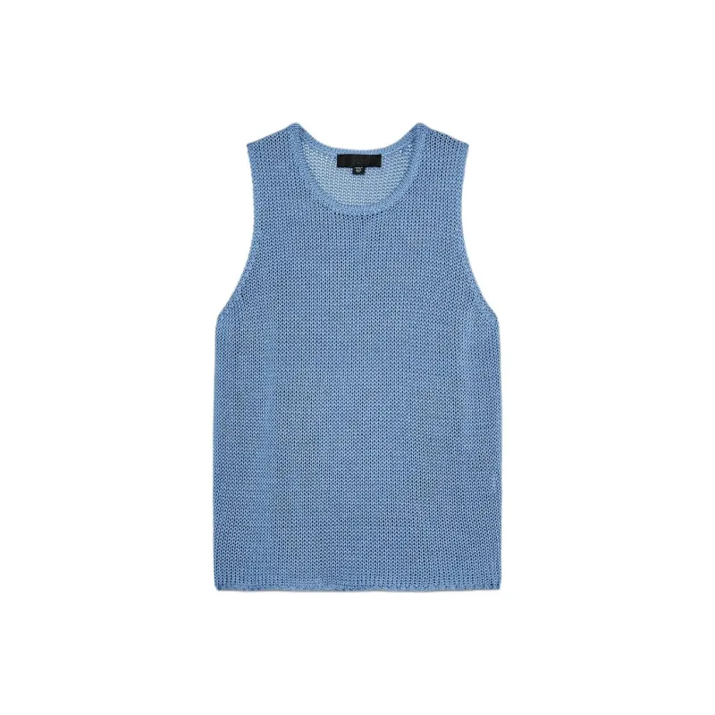 ZARA Tank Tops Women's Blue-0