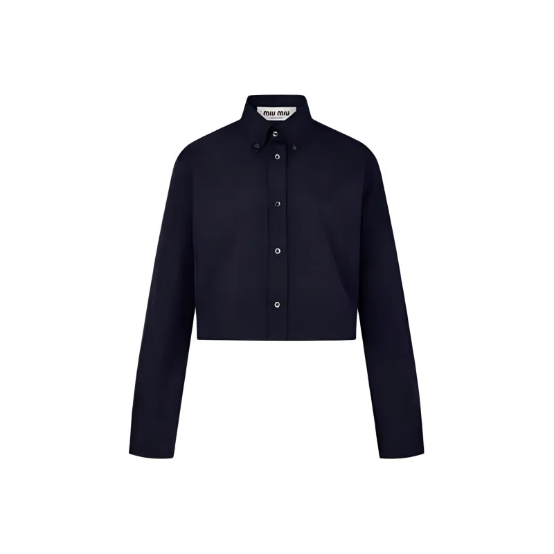 MIU MIU SS24 Shirt Women's Marine Blue-0