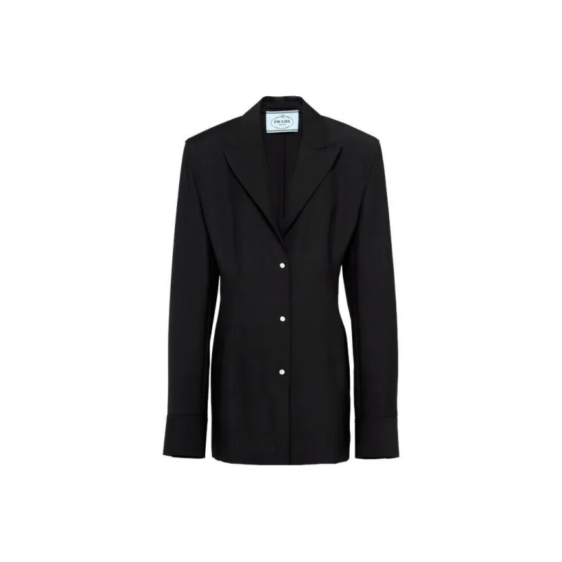PRADA Long-Sleeved Single-Breasted Shirt Jacket-0