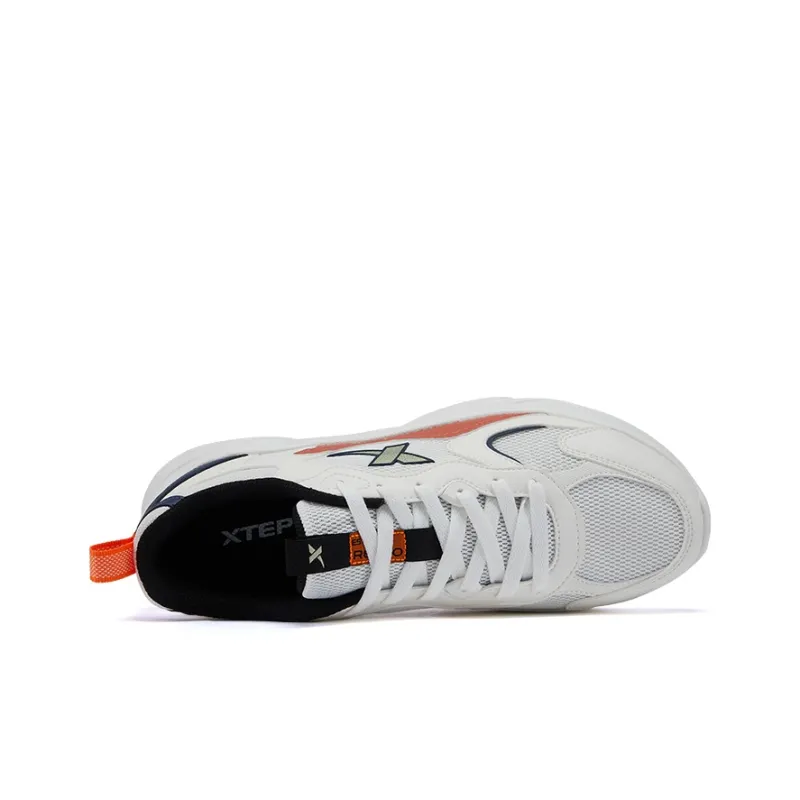 XTEP Running Shoes Men Low Top Sail White, Sophora Flower Color, Ink Teal-2