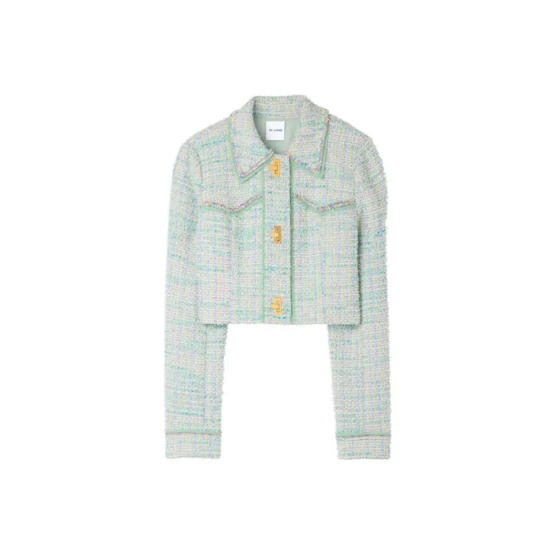 St. John Tweed Cropped Jacket-0