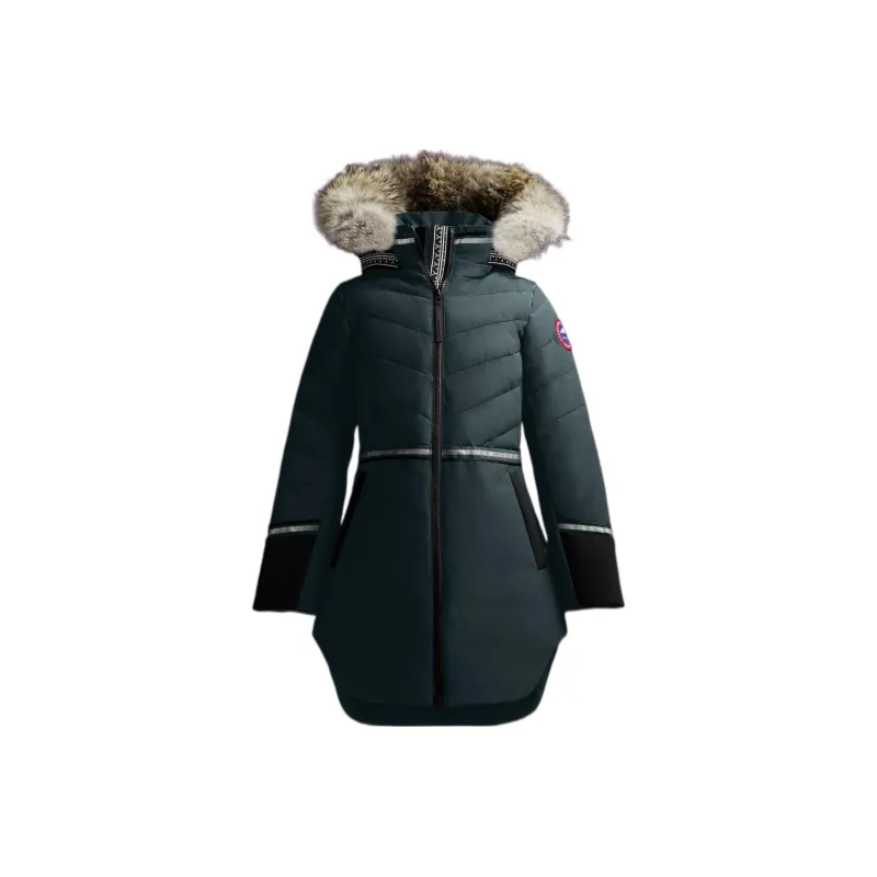 Canada Goose Kakuktinniq Series Solid Color Down Jacket Women's Jasper Green-0