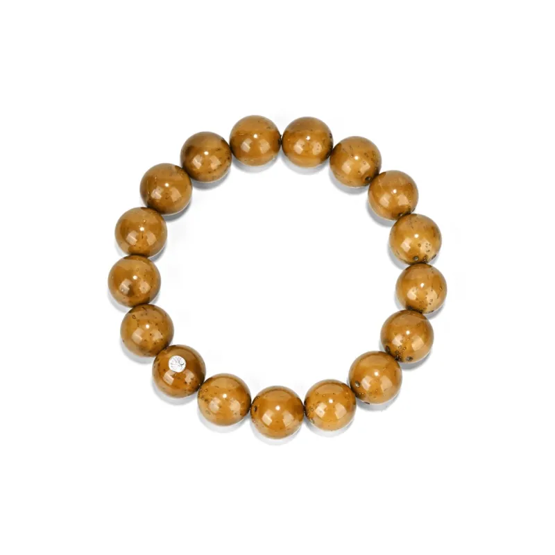 Yulan Wenwan Purple Gold Rat 13 15mm Buddhist Bead Collectible Beaded Bracelet Unisex-0