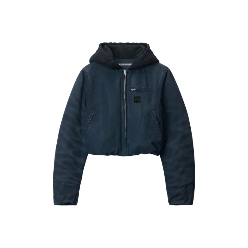 Alexander Wang Folded In Work Jacket Washed Navy-0