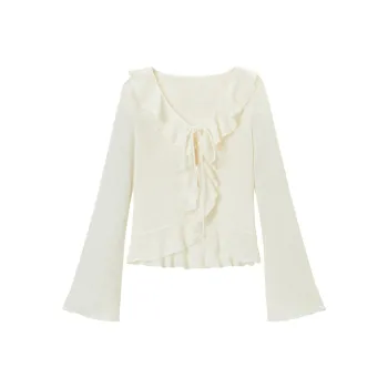 LEDIN Chiffon Shirt Women's Ecru