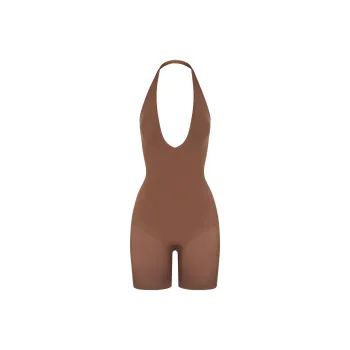 SKIMS SEAMLESS SCULPT DEEP PLUNGE SHORT BODYSUIT Bodysuits Women's JASPER/Jasper
