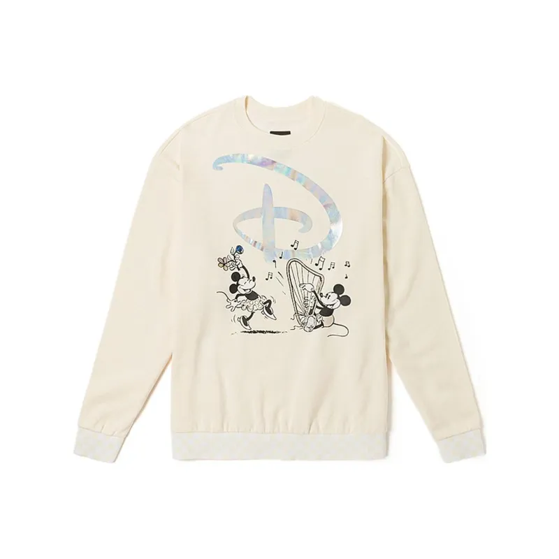 Vans X Disney Co-brand Sweatshirts Women's Vintage White-0