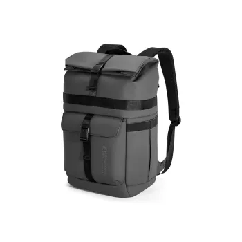KINGSONS Polyester Backpack Large Size Unisex Gray
