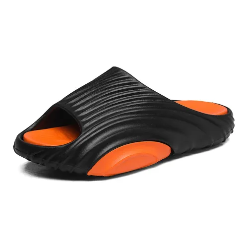 BEAR UNION Home Slippers Black Orange
