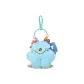 Blue Plush Red Eye+Clip+Charm String