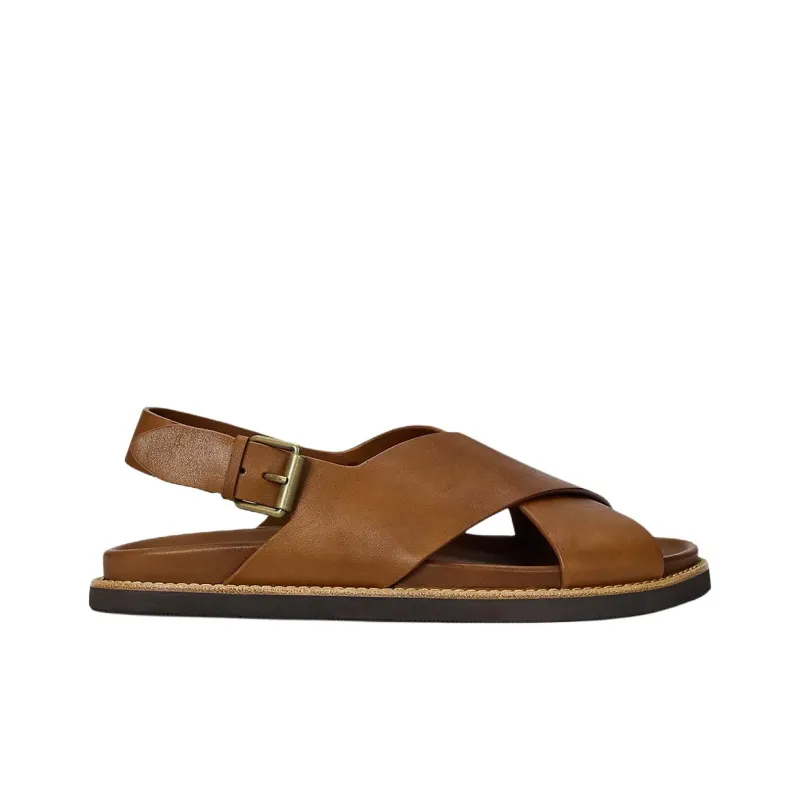 Polo Ralph Lauren Zane One Strap Sandals Men's Brown-1