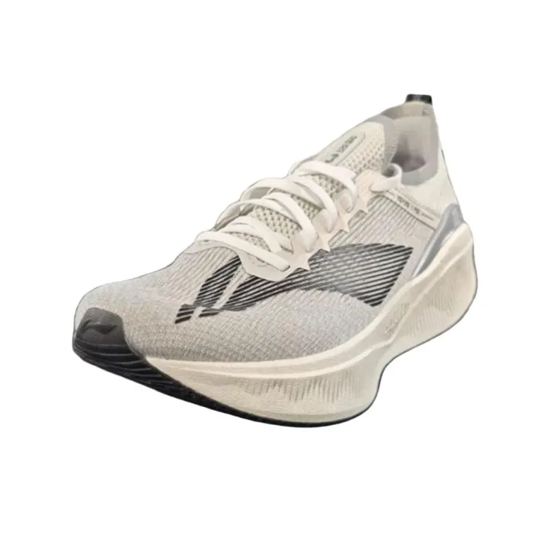 LiNing YueYing 3.0 Pro Cushioned Slip-Resistant Low-Top Casual Running Shoes Men's Gray White-2