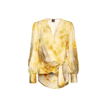 PINKO Abstract print Wrap Blouse