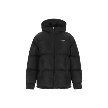 PRADA Zip Up Padded Jacket Black