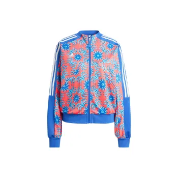 Adidas x FARM RIO Tiro Track Jacket Retro Sports Stand Collar Jackets Women's Bright Red