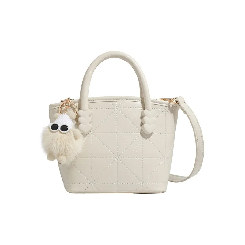 Bullrun PU Shoulder Bag, Crossbody Bag, Handbag Women's White/Pink-0