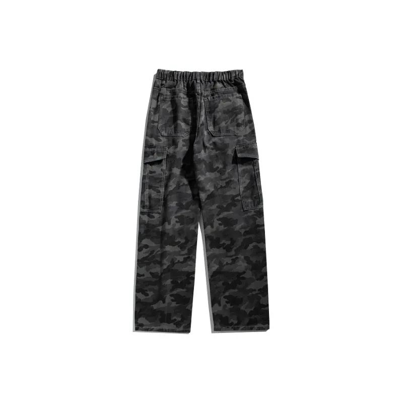 FCB ARCELONA Casual Pants Unisex Large Pocket Camouflage-1