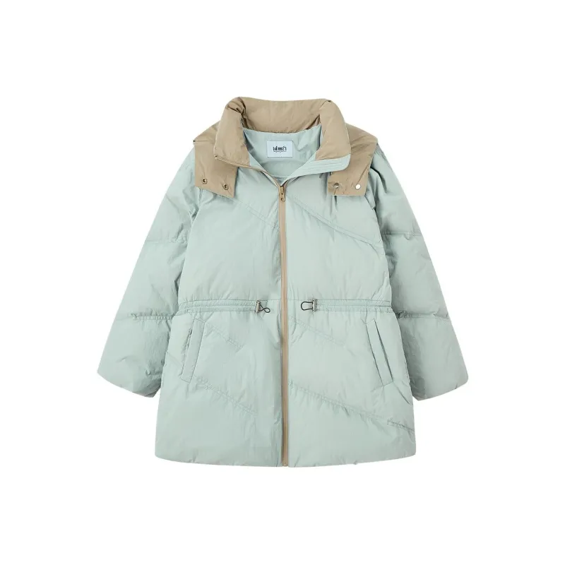 Demana Down Jacket Women's Gray Pea Green-0