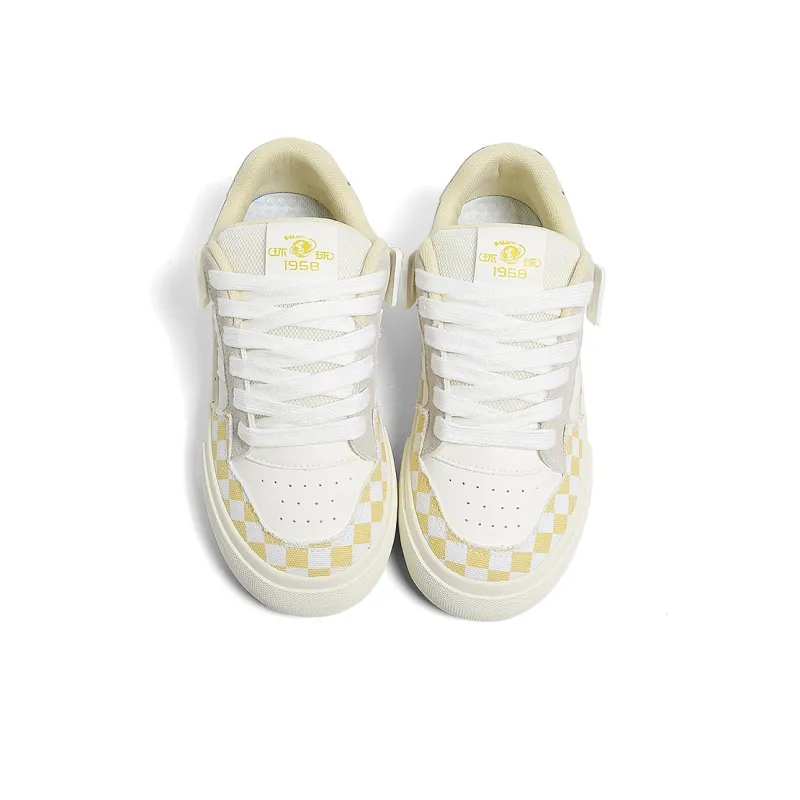 HUANQIU Slip Resistant, Abrasion Resistant, Breathable, Height Increasing Low Top Skateboard Shoes Women's Primulin-4
